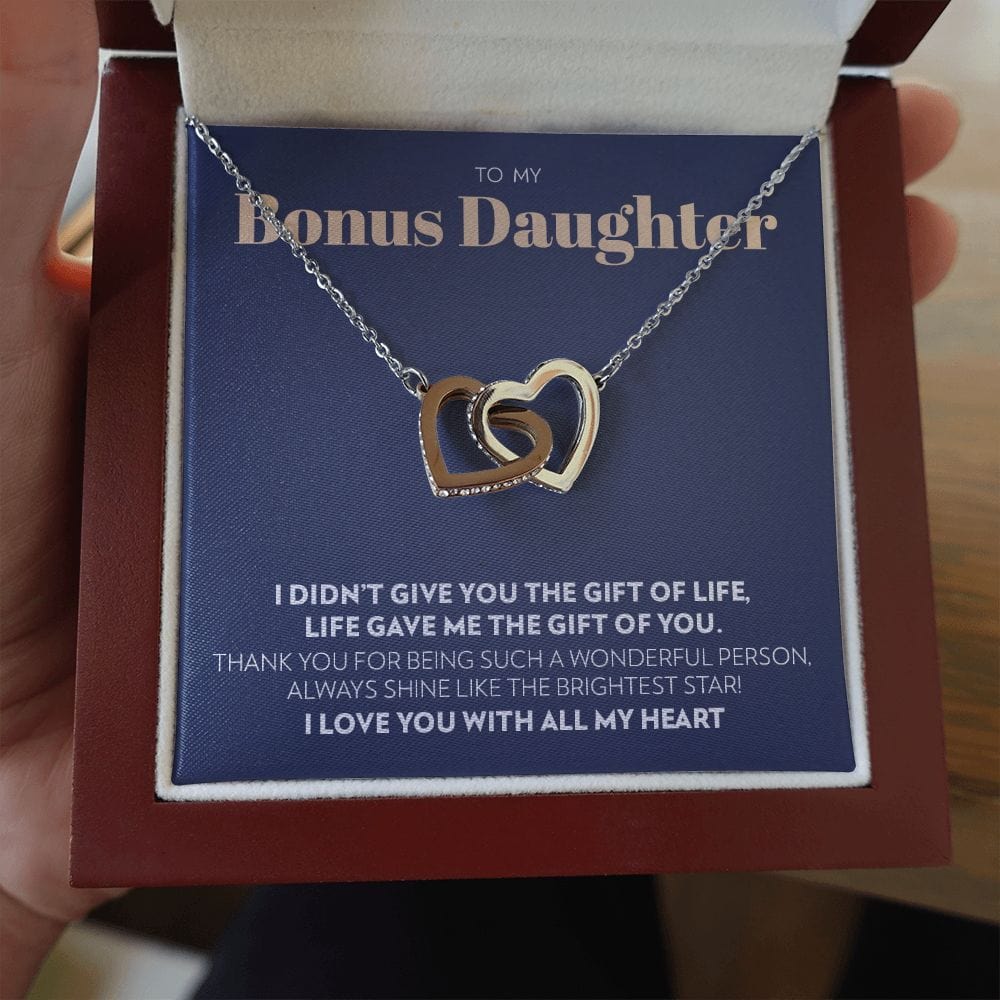 Bonus Daughter - Gift of You - Interlocking Hearts Necklace