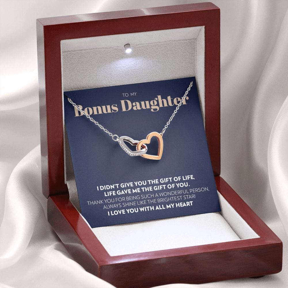 Bonus Daughter - Gift of You - Interlocking Hearts Necklace
