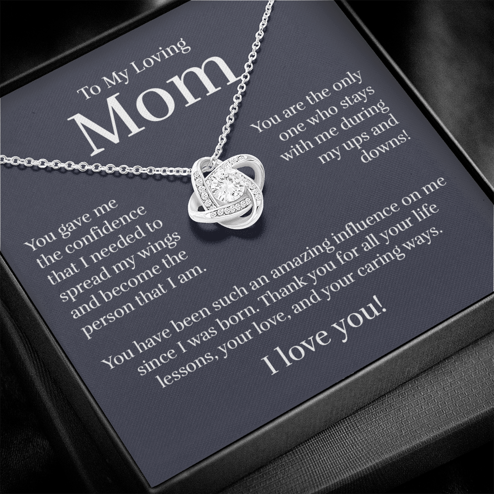Mom (From Son/Daughter) - Confidence - Love Knot Necklace