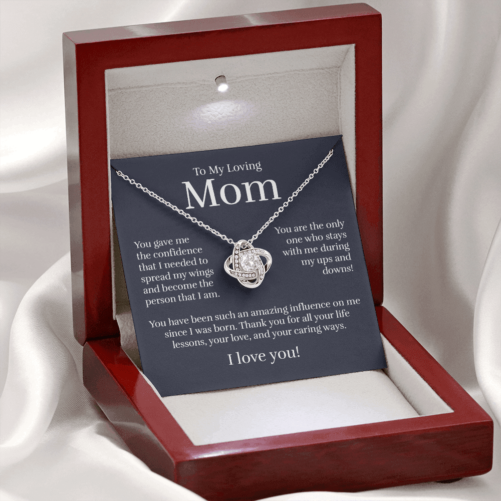 Mom (From Son/Daughter) - Confidence - Love Knot Necklace