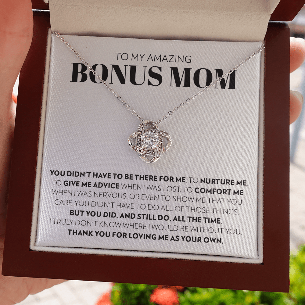 Bonus Mom - Loving Me As Your Own - Love Knot Necklace