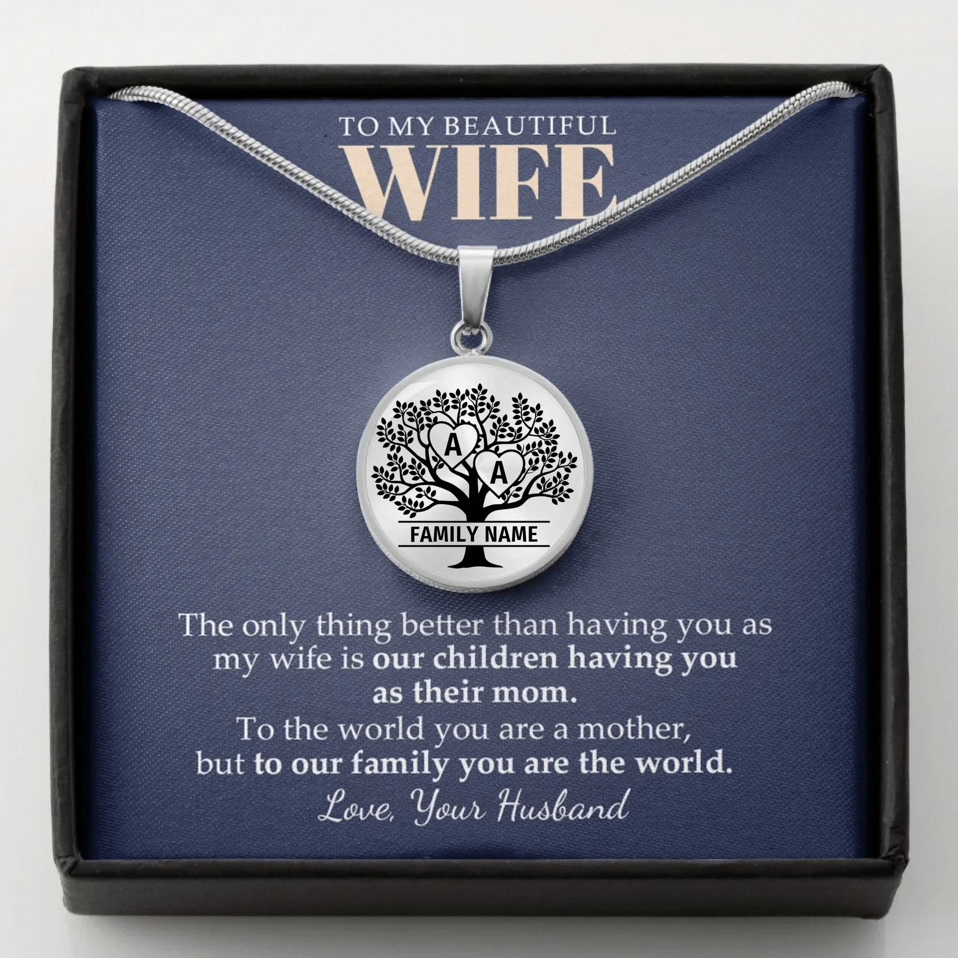 To Wife - Only Thing Better family tree necklace mockup for teeinblue
