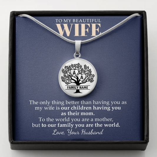 To Wife - Only Thing Better family tree necklace mockup for teeinblue