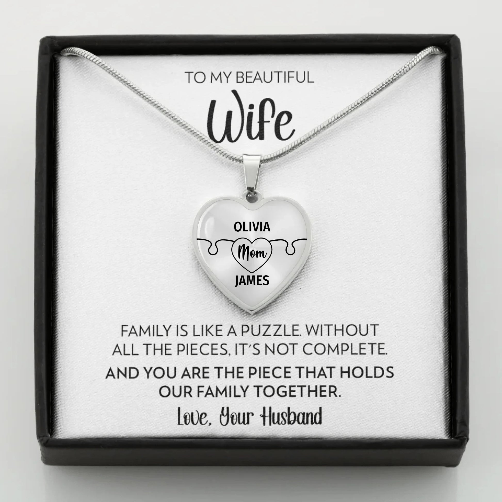 WIFE Family is like a puzzle white mockup for teeinblue STEEL