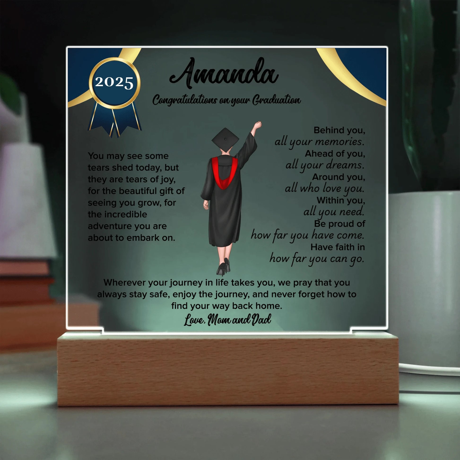 Acrylic Square Front White mockup for teeinblue