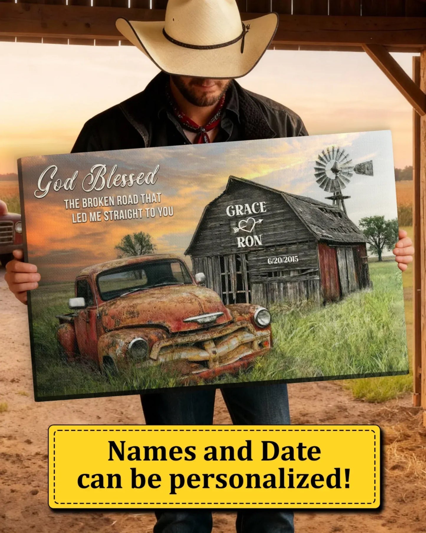 teeinblue - truck 2 sunset mockup mobile ad 1