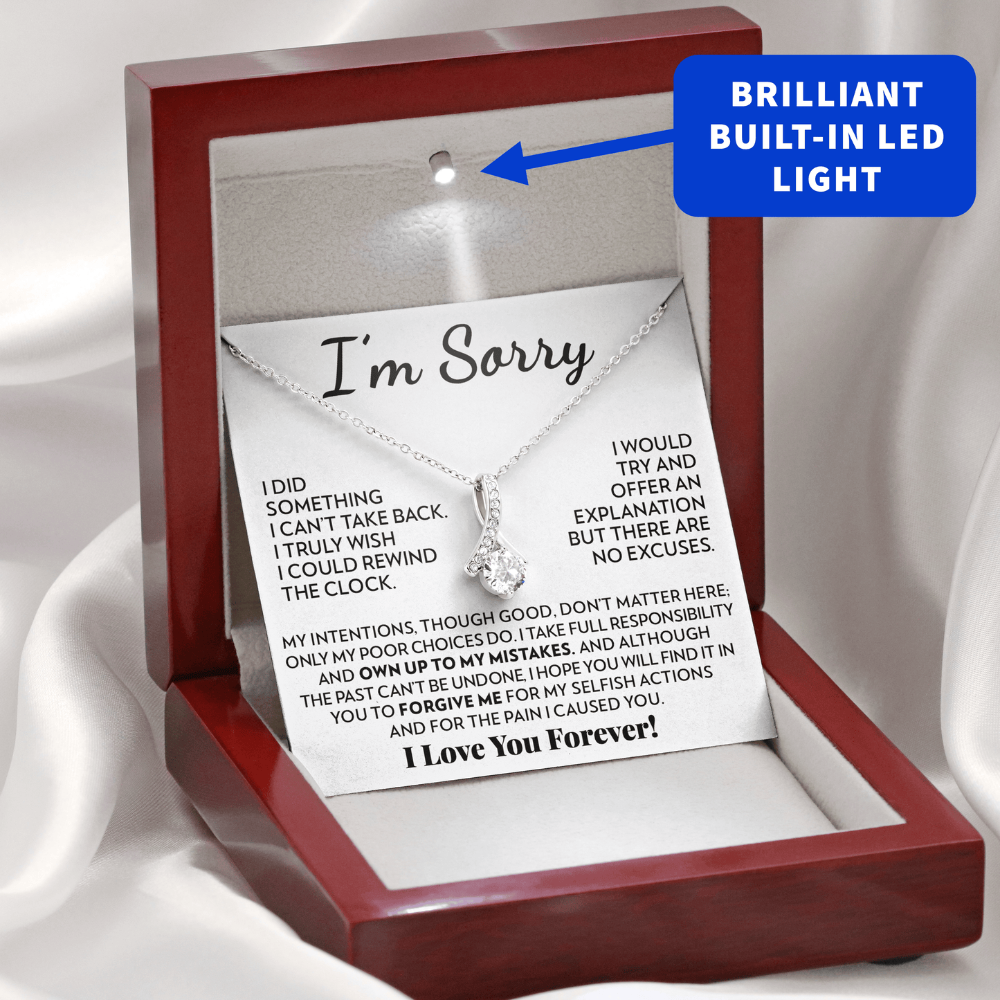 Apology Gift For Her - I'm Sorry - Full Responsibility - Alluring Beauty Necklace