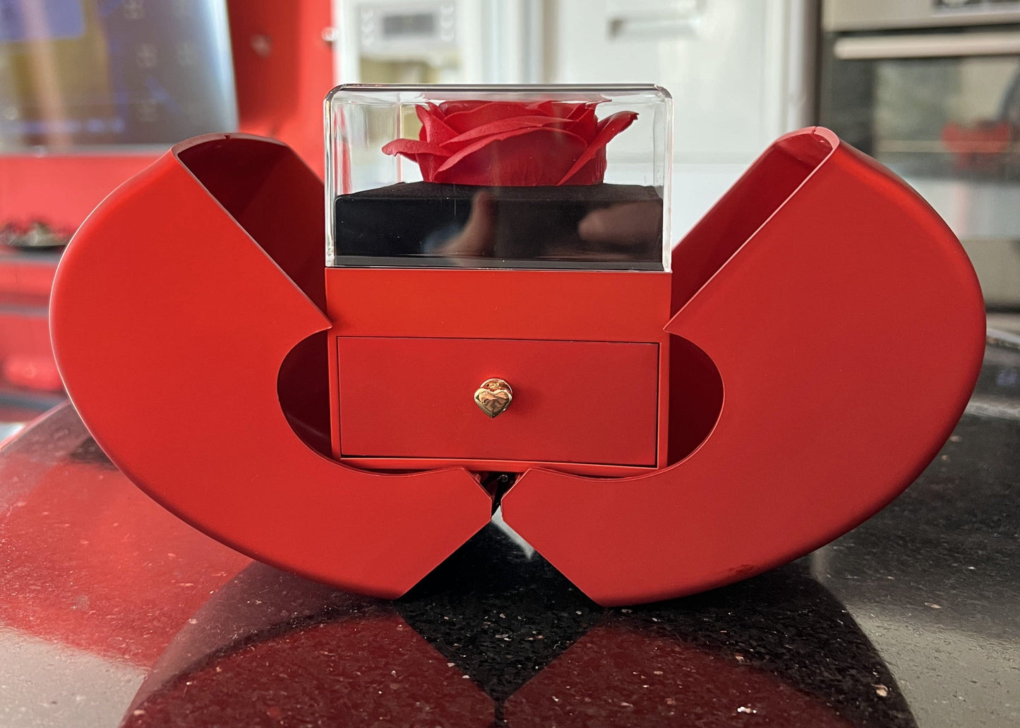 To My Soulmate - Feel My Love - Alluring Beauty Necklace with Red Heart Rose Box