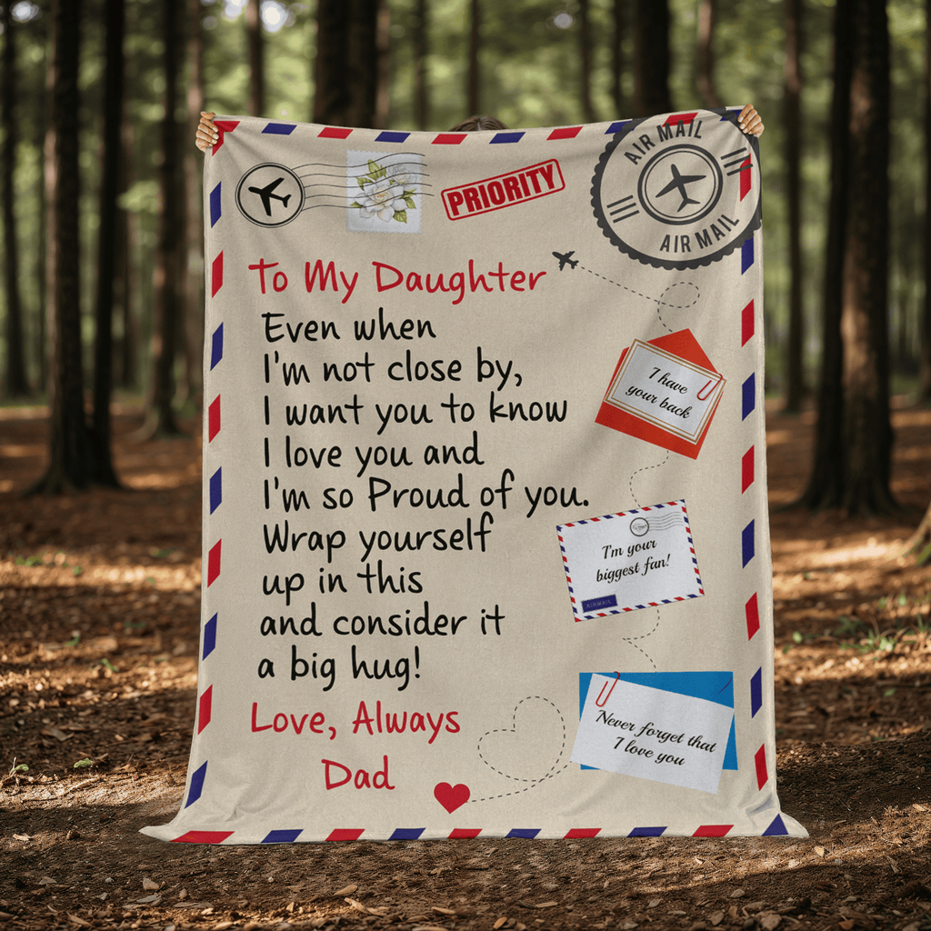 To Daughter - From Dad - Envelope Blanket