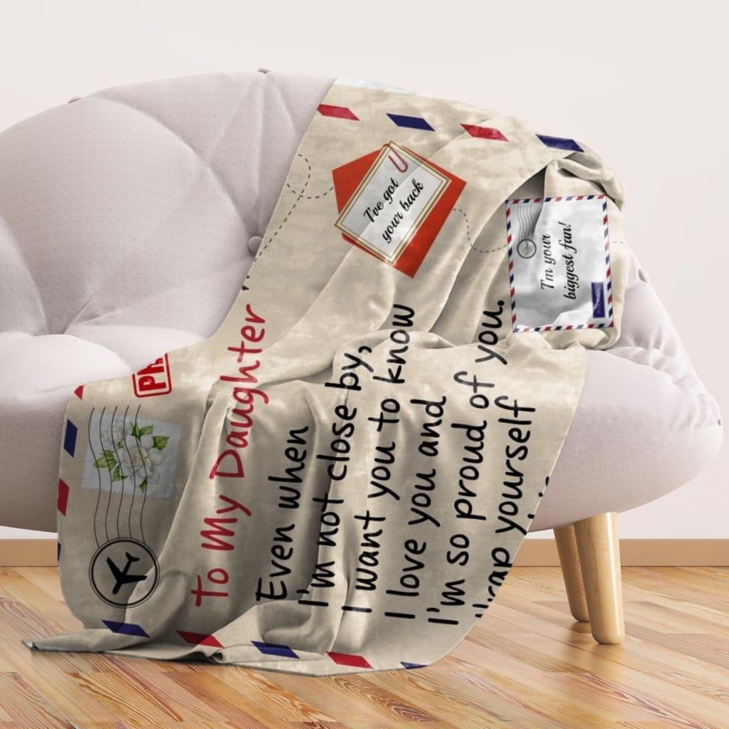 To Daughter - From Dad - Envelope Blanket