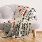 To Daughter - From Dad - Envelope Blanket