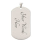 Dad - You Are The World - Dog Tag Necklace with Engraving
