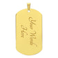 Dad - You Are The World - Dog Tag Necklace with Engraving