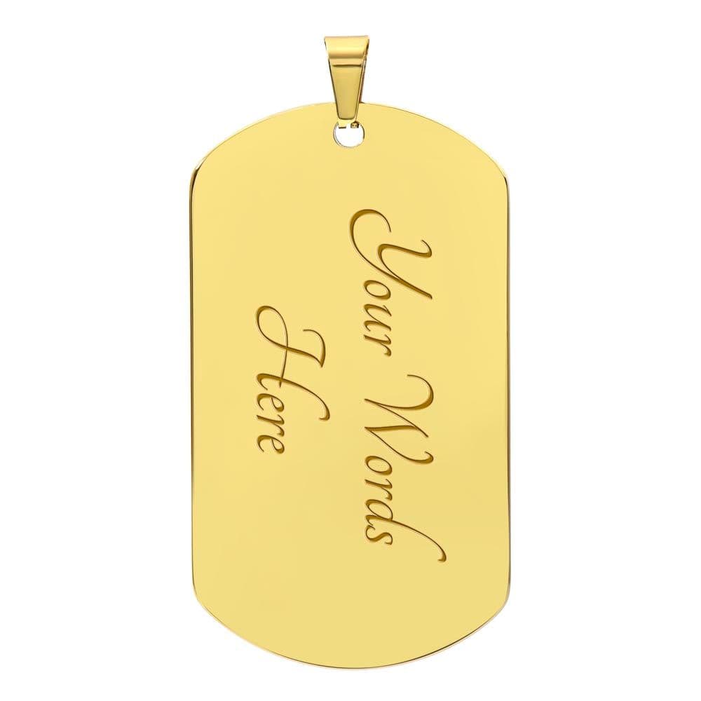 Dad - You Are The World - Dog Tag Necklace with Engraving