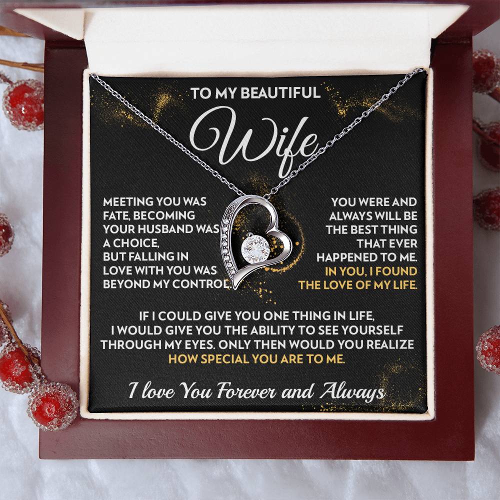 To My Wife - Fate - Forever Love Necklace