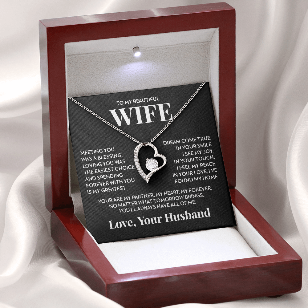 To My Wife - Dream Come True - Forever Love Necklace