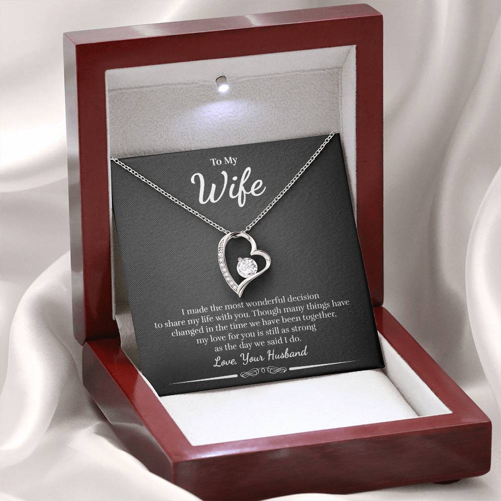 To My Wife - The Most Wonderful Decision - Forever Love Necklace
