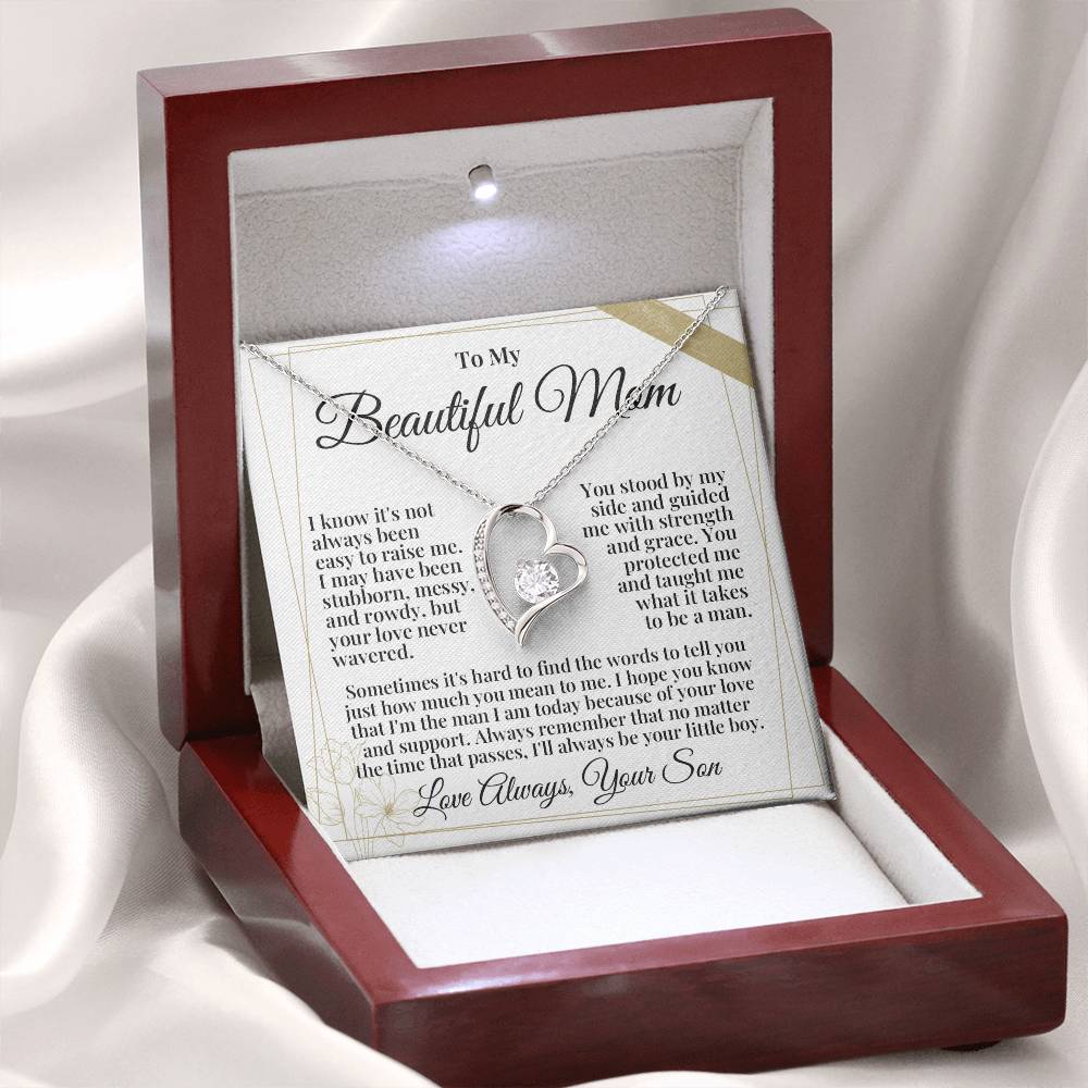 To My Mom (From Son) - Always Remember - Forever Love Necklace