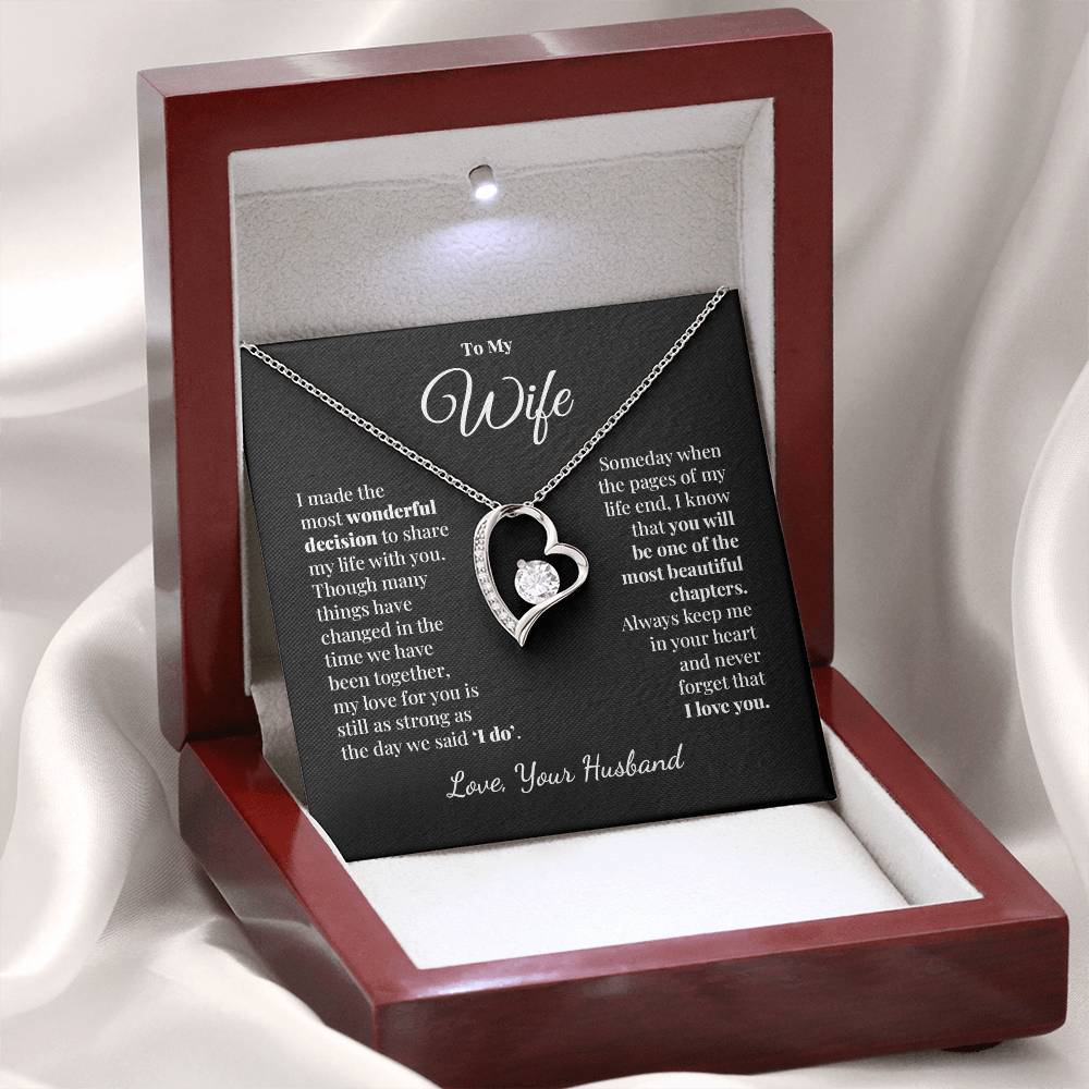 To My Wife - Most Beautiful Chapter - Forever Love Necklace