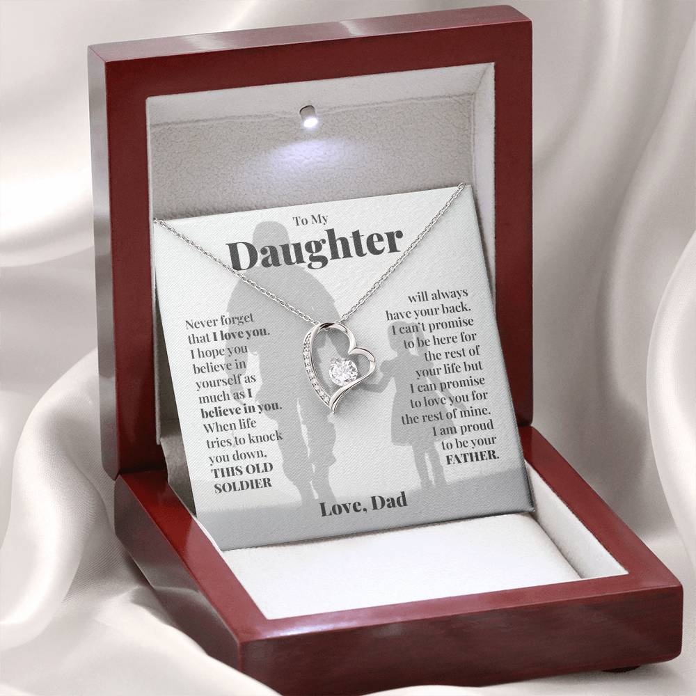 To My Daughter (From Dad) - This Old Soldier - Forever Love Necklace