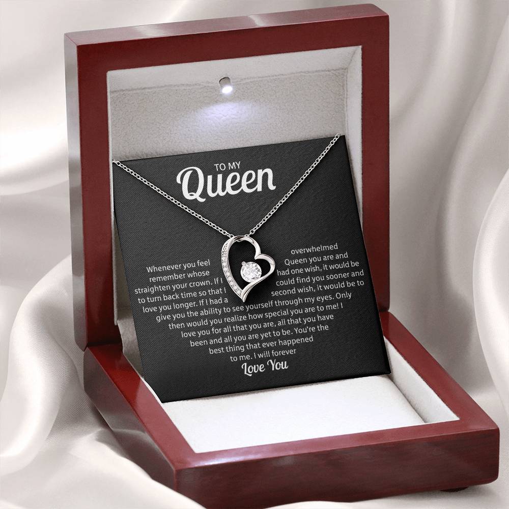 To My Queen - I Will Forever Love You - Forever Love Necklace