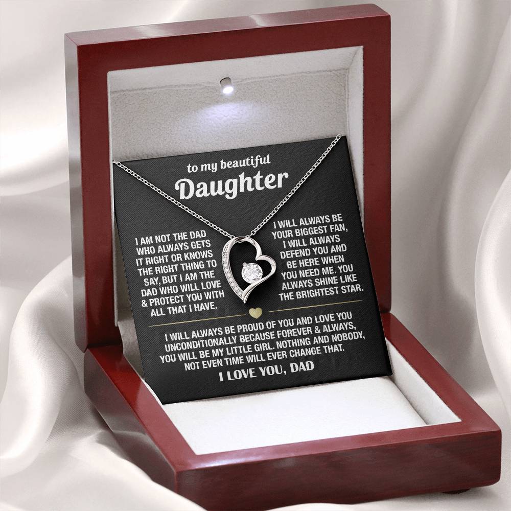 To My Daughter (From Dad) - Biggest Fan - Forever Love Necklace