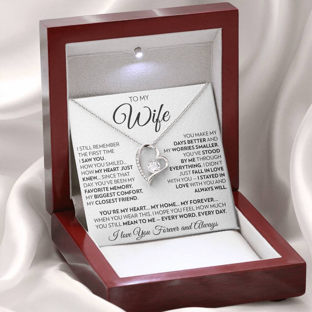 To My Wife - Every Day - Forever Love Necklace