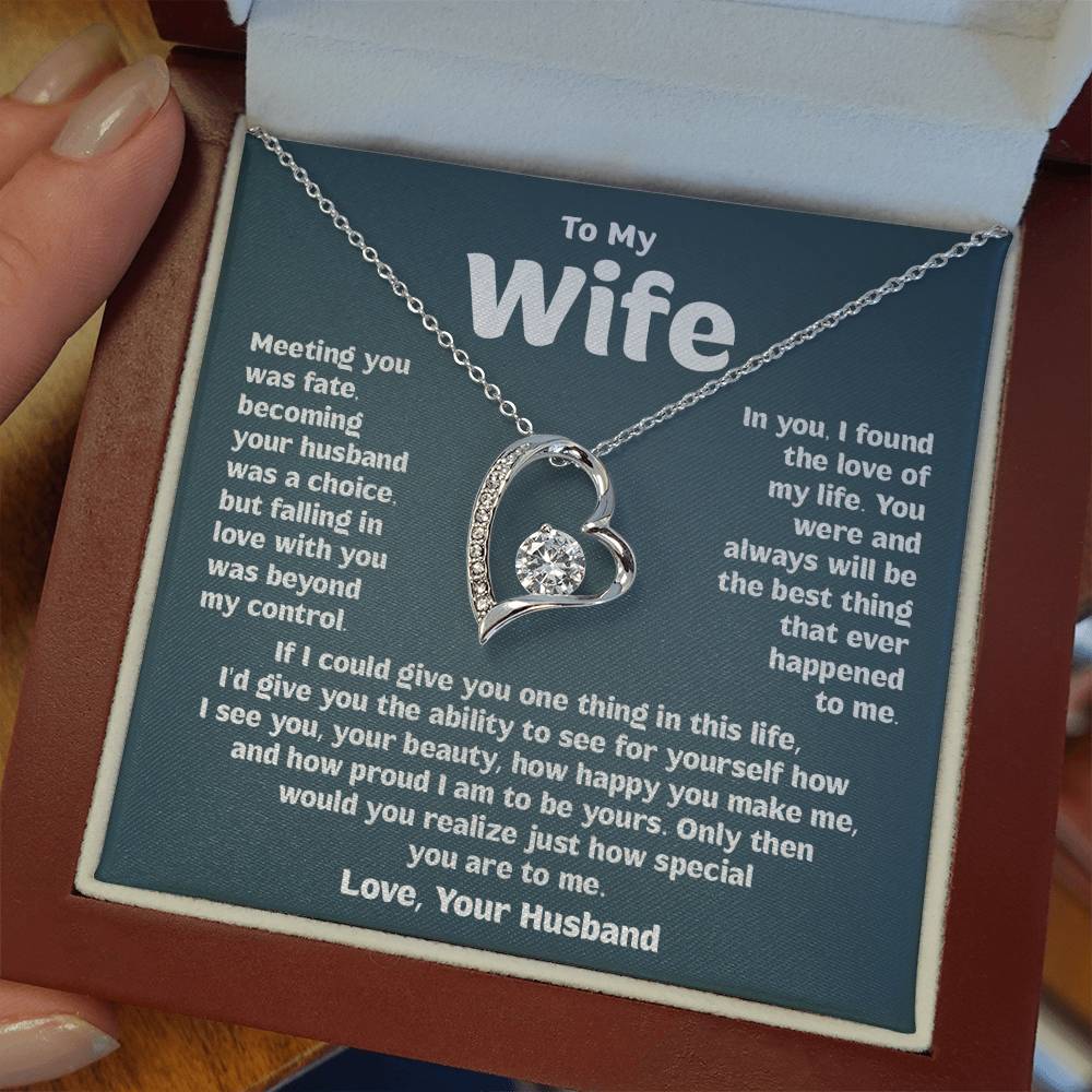 To My Wife - How Happy You Make Me - Forever Love Necklace