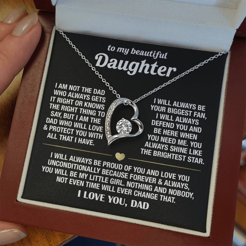 To My Daughter (From Dad) - Biggest Fan - Forever Love Necklace