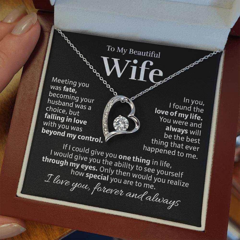 Gift for Wife - Love of My Life - Forever Love Necklace