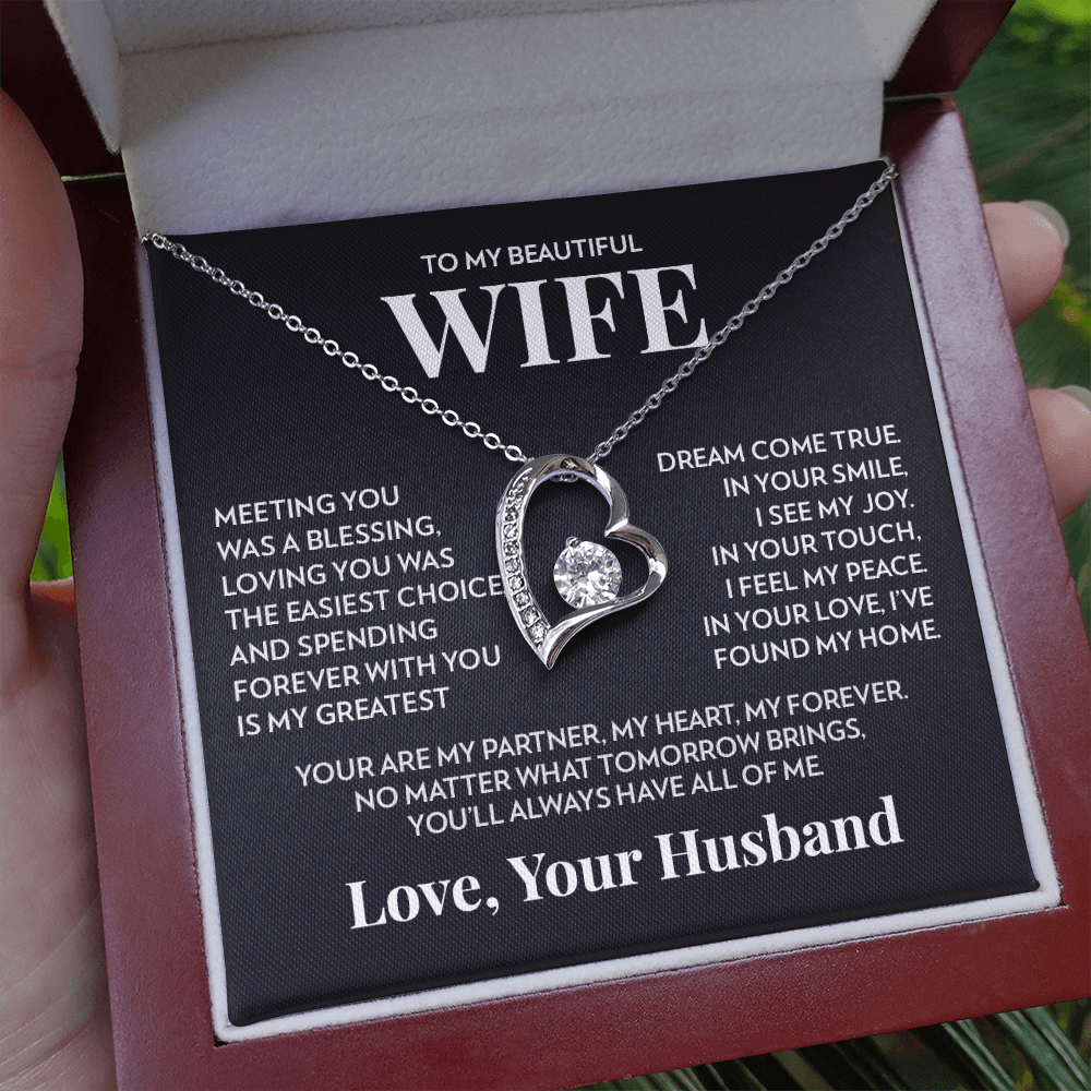To My Wife - Dream Come True - Forever Love Necklace
