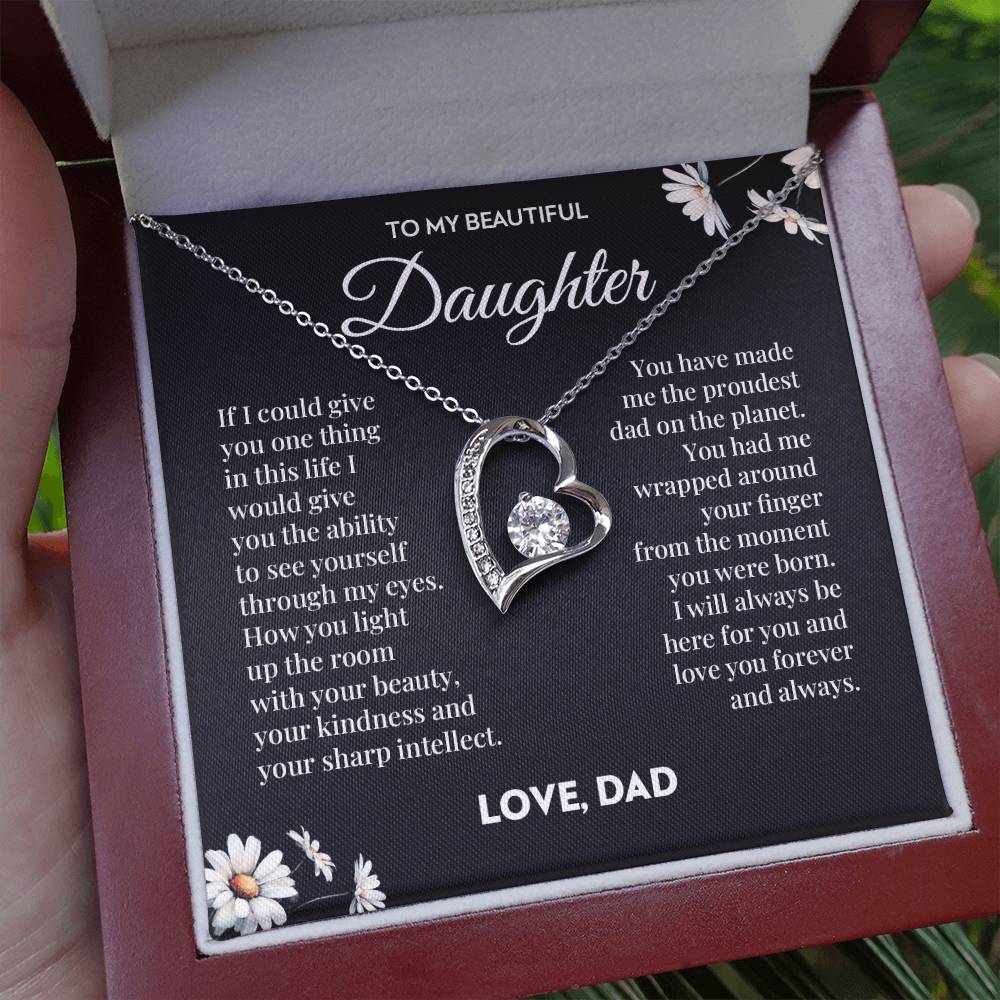 To My Daughter (from Dad) - Always Here For You - Forever Love Necklace