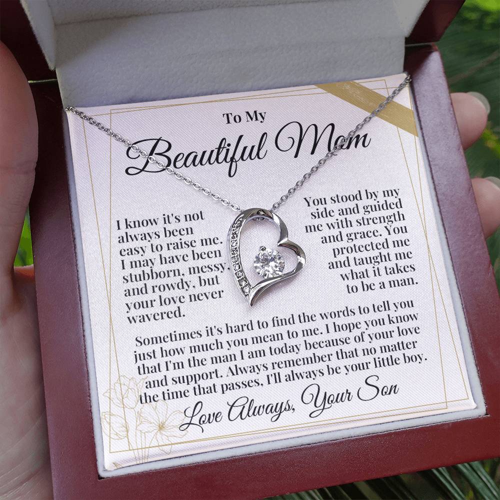To My Mom (From Son) - Always Remember - Forever Love Necklace