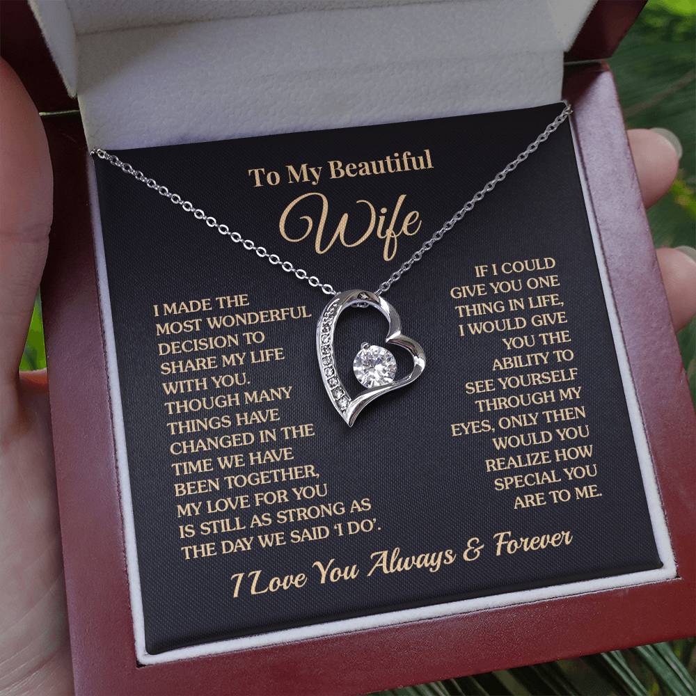 To My Beautiful Wife - Still As Strong - Forever Love Necklace