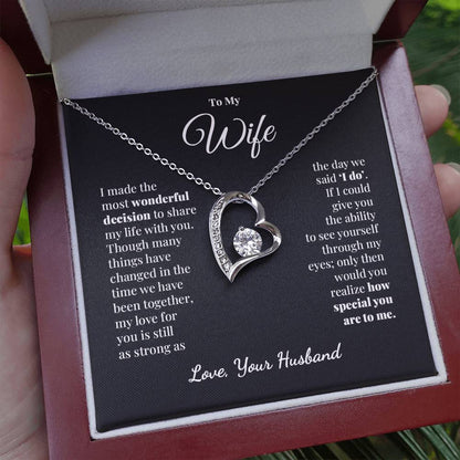 To My Wife - Still As Strong - Forever Love Necklace