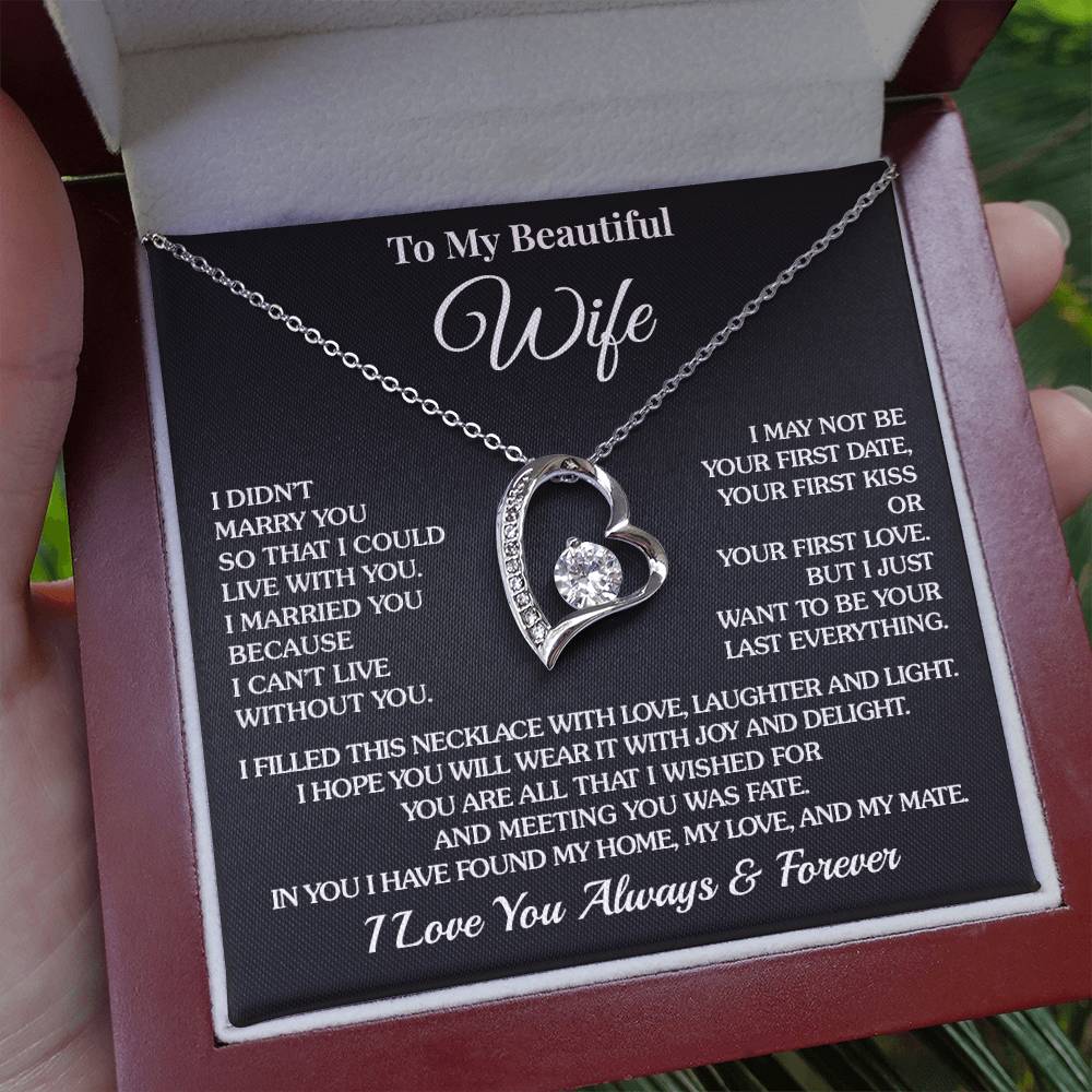 To My Wife - My Mate - Forever Love Necklace