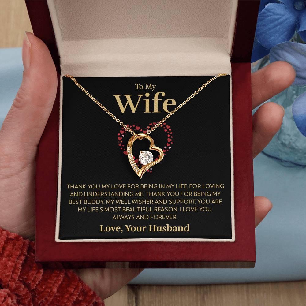 To My Wife - Most Beautiful Reason - Forever Love Necklace