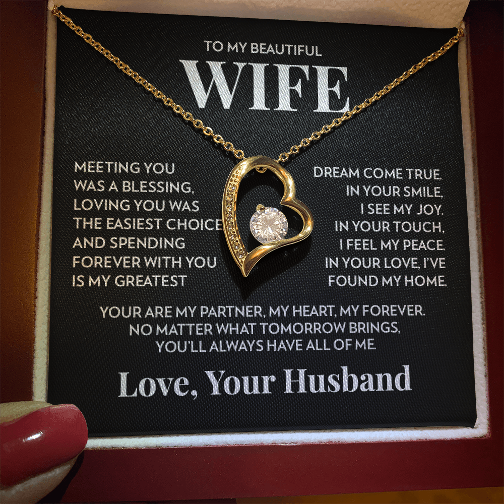 To My Wife - Dream Come True - Forever Love Necklace