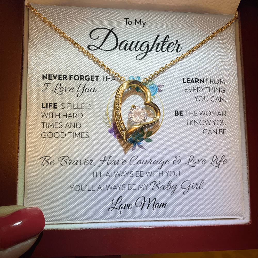 To My Daughter (From Mom) - Love Life - Forever Love Necklace
