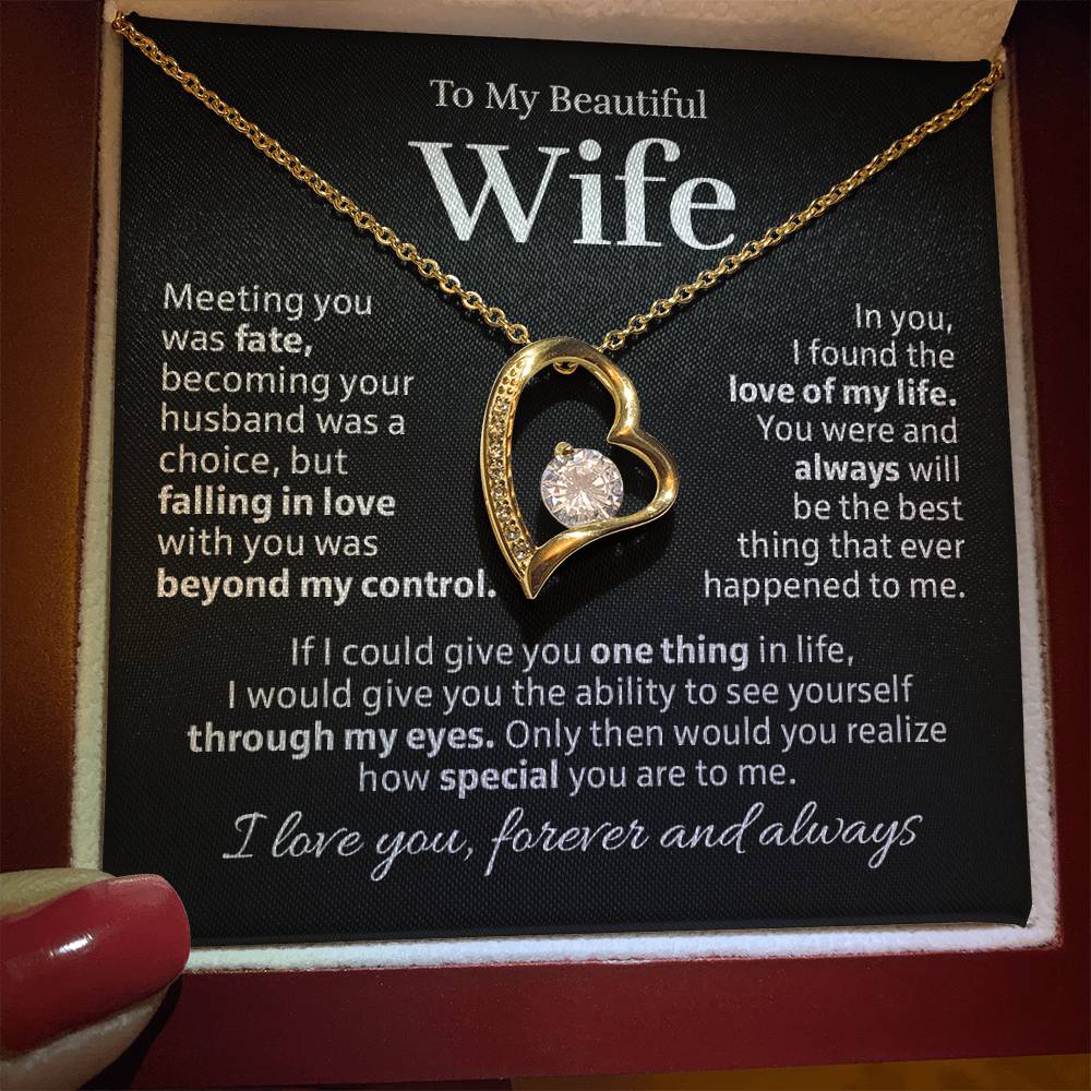Gift for Wife - Love of My Life - Forever Love Necklace