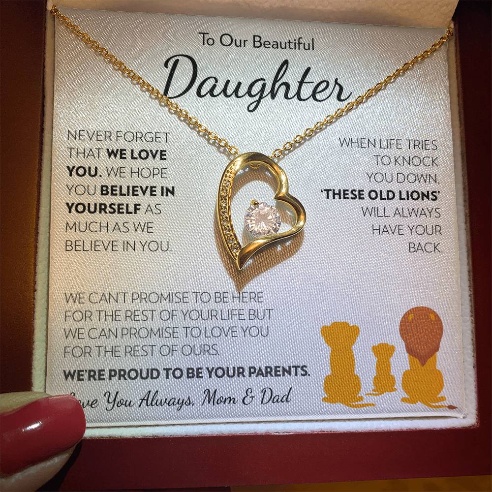 Daughter (from Mom and Dad) - These Old Lions - Forever Love Necklace