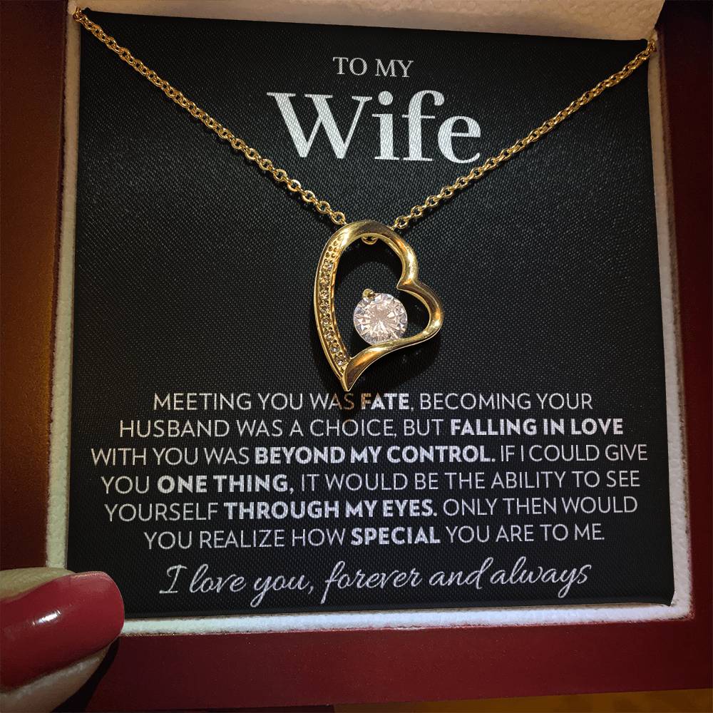 To My Wife - See Yourself Through My Eyes - Forever Love Necklace