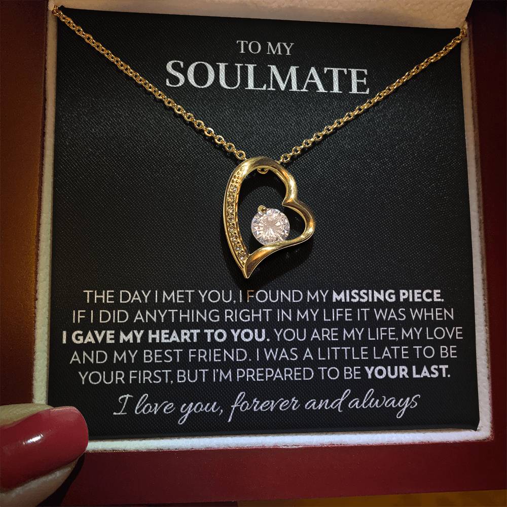 To My Soulmate - You Are My Life - Forever Love Necklace