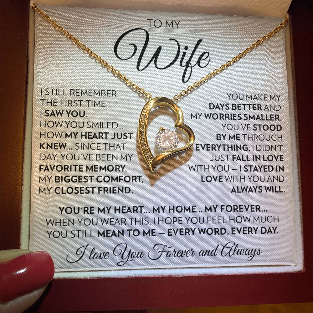 To My Wife - Every Day - Forever Love Necklace