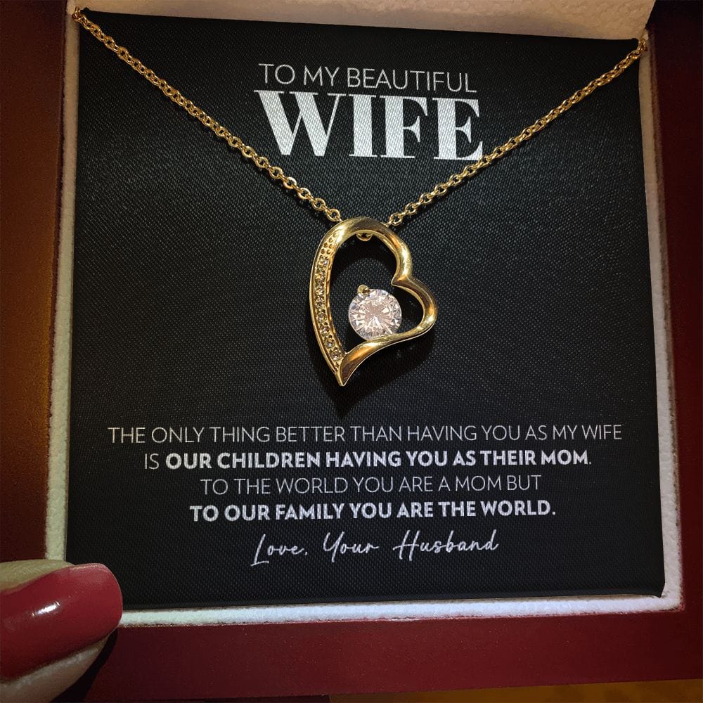 To My Wife - Only Thing Better (Black) - Forever Love Necklace