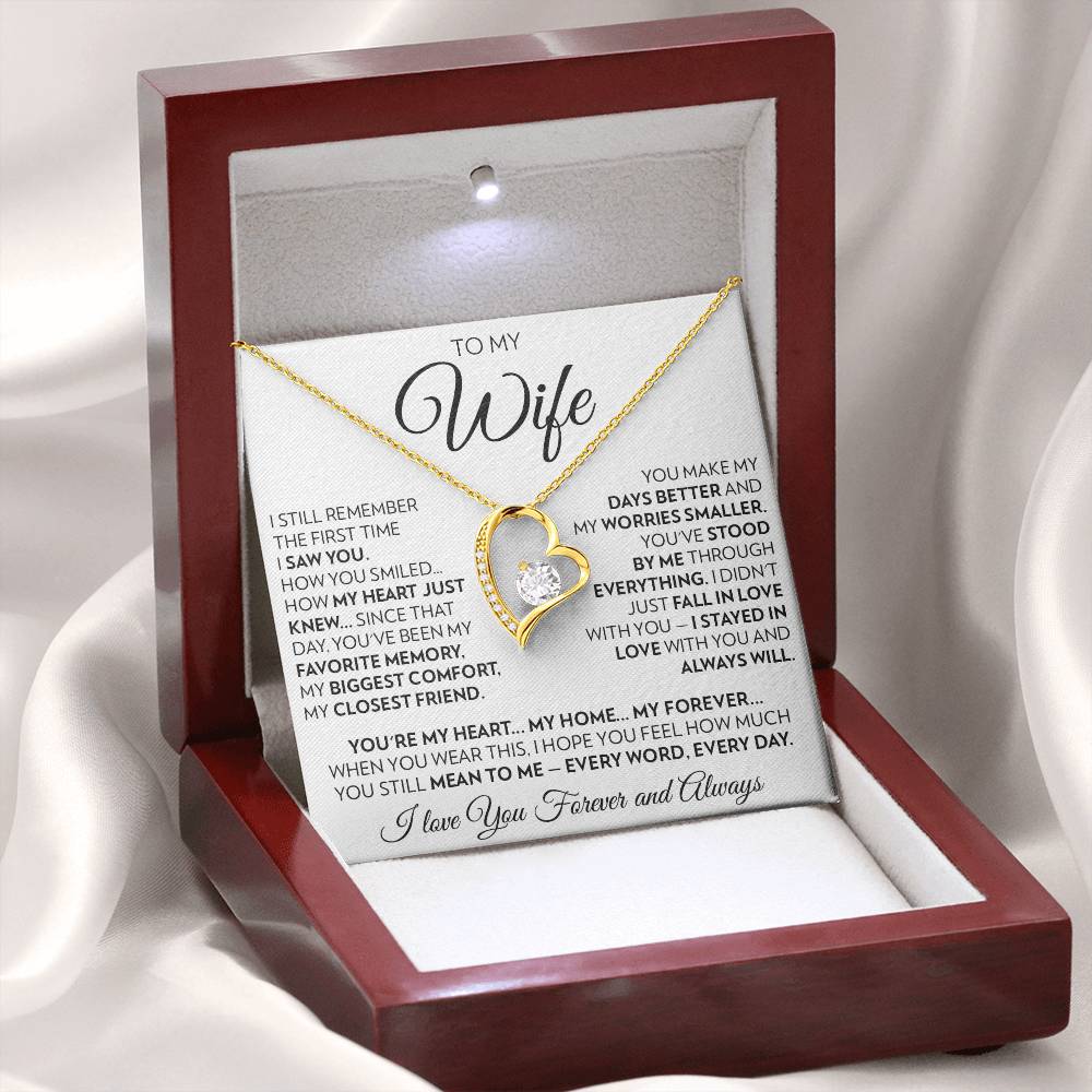 To My Wife - Every Day - Forever Love Necklace