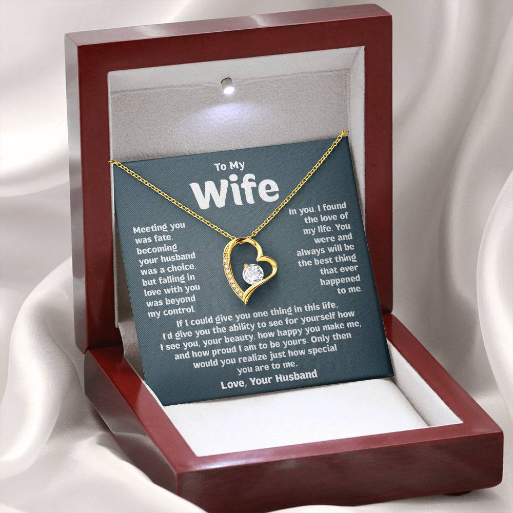 To My Wife - How Happy You Make Me - Forever Love Necklace