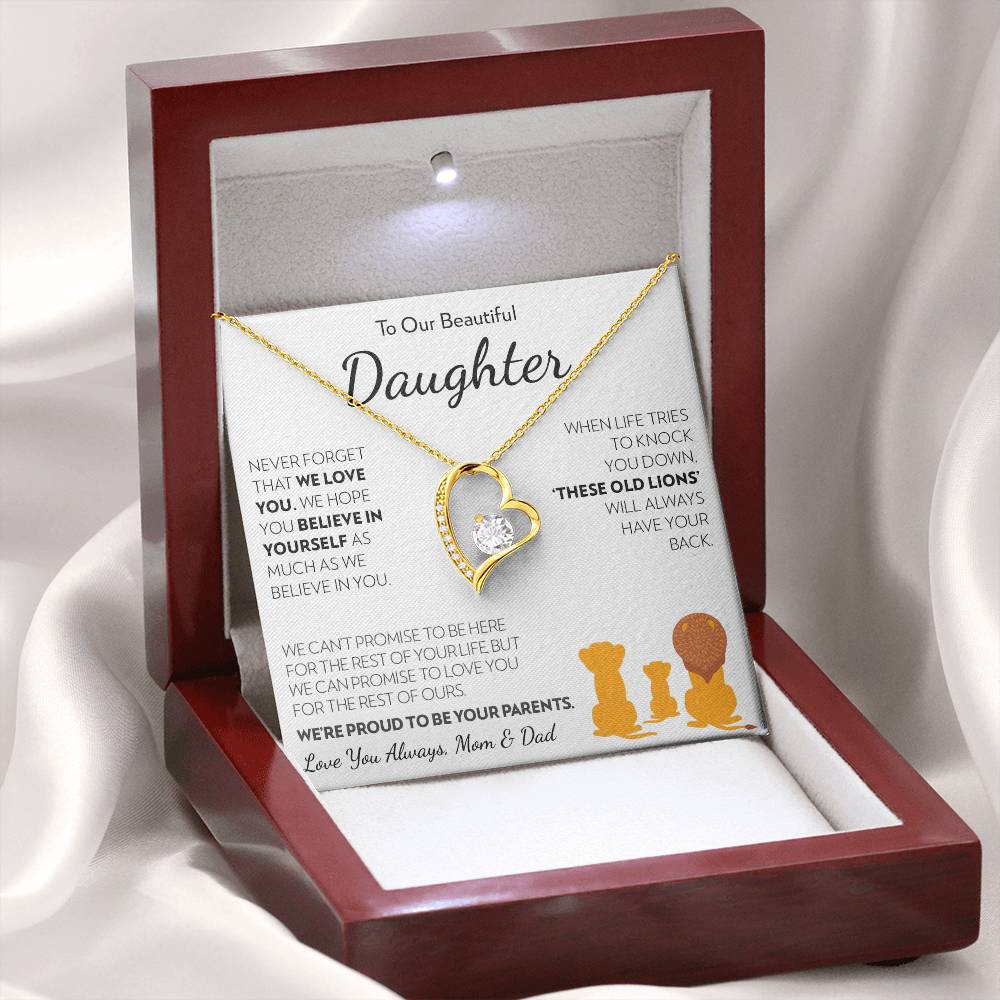 Daughter (from Mom and Dad) - These Old Lions - Forever Love Necklace