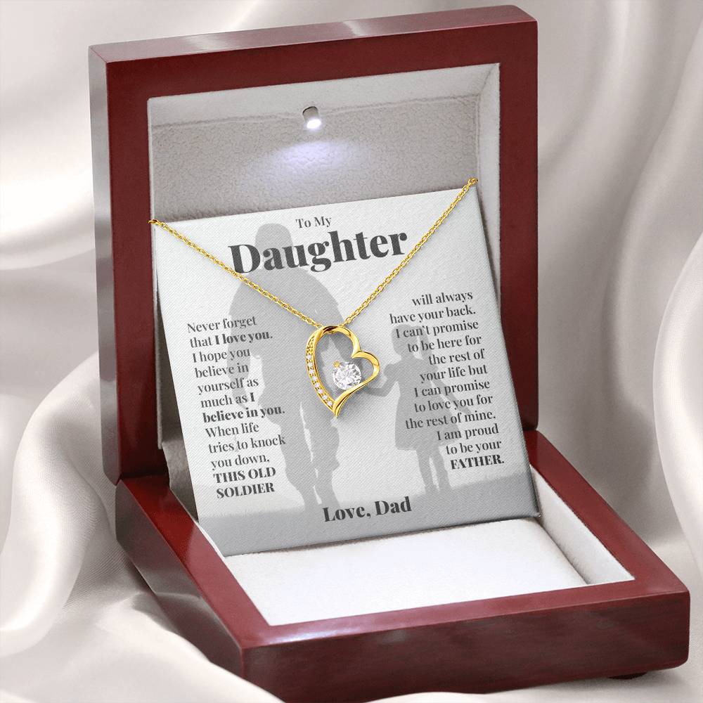 To My Daughter (From Dad) - This Old Soldier - Forever Love Necklace