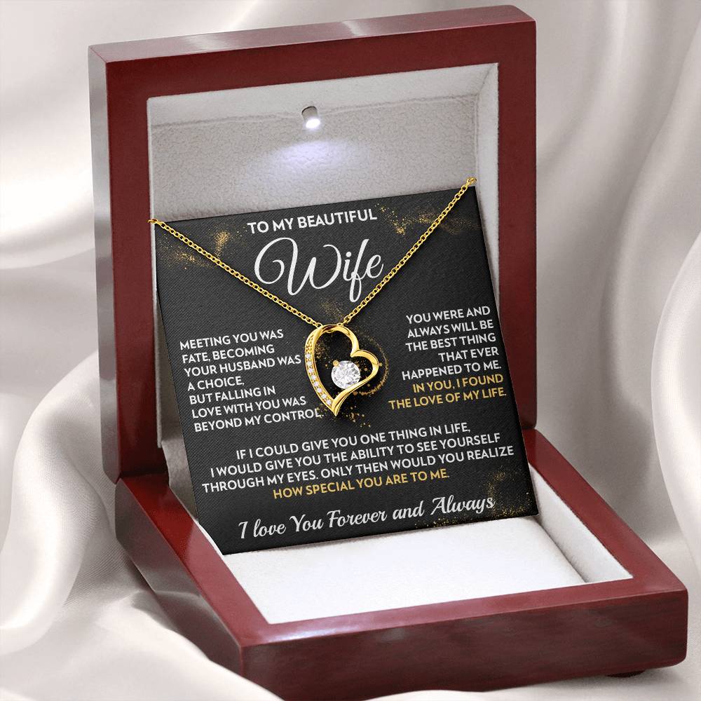 To My Wife - Fate - Forever Love Necklace